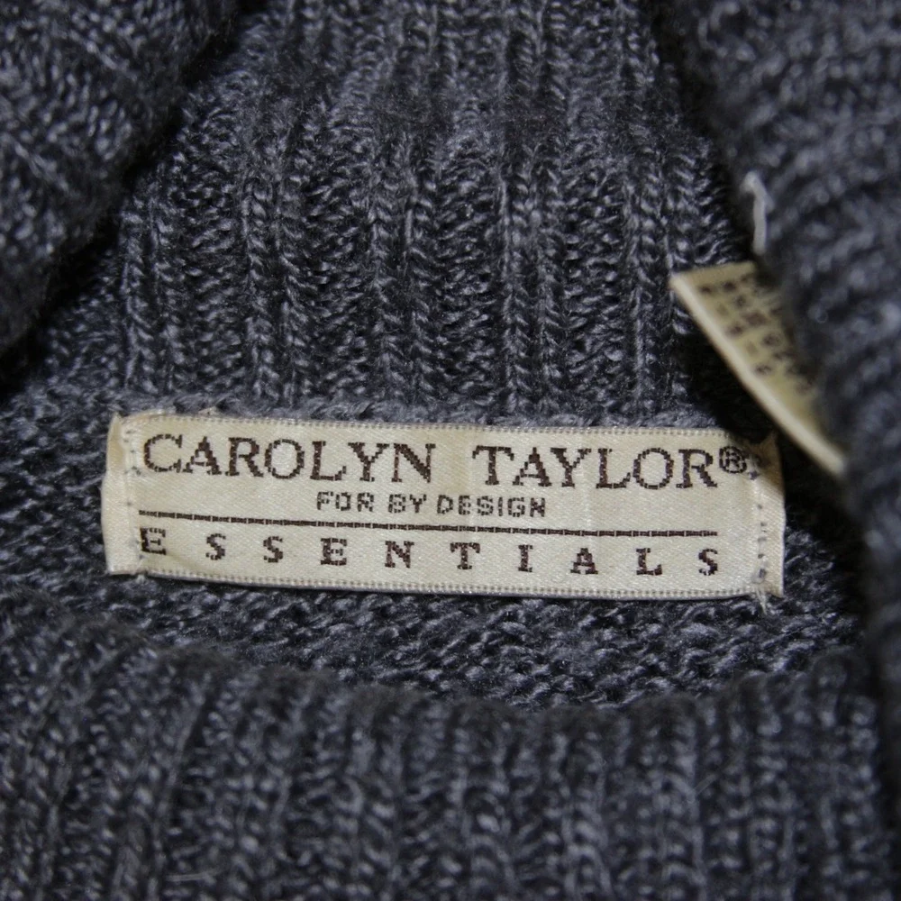 Carolyn Taylor Essentials Turtleneck Fair Isle Sweater Mens‎ S Gray Red Black